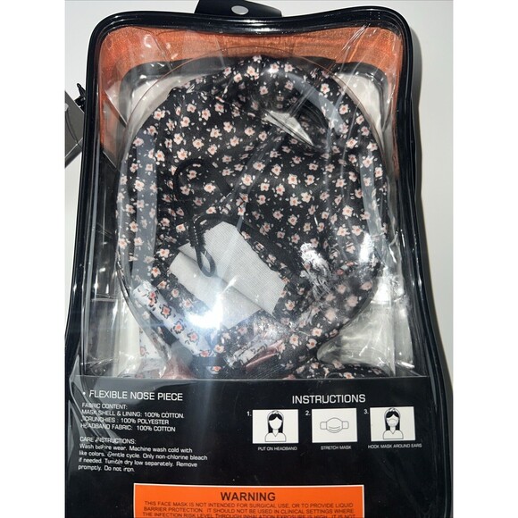 French Connection Reusable Washable Face Masks, Headband And 3 Scrunchies Set - Picture 9 of 13